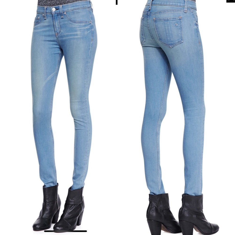 Rag and Bone High Rise skinny color Calvary